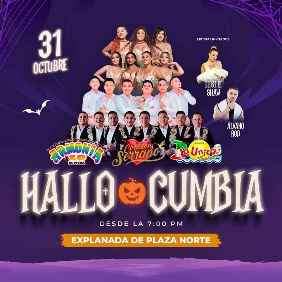 Armonía 10, La Única Tropical, Corazón Serrano y más orquestas en el HalloCumbia 2024: Fecha, precios y más detalles del concierto 8 hallo cumbia1